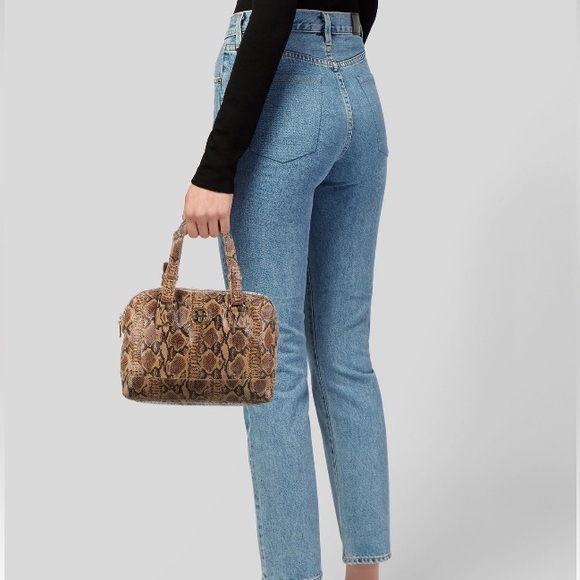 Tory Burch Python Snakeskin Satchel Shoulder Bag - Picture 2 of 10